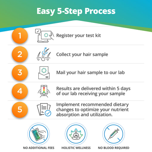 5 step process for vitamins and minerals imbalance testing